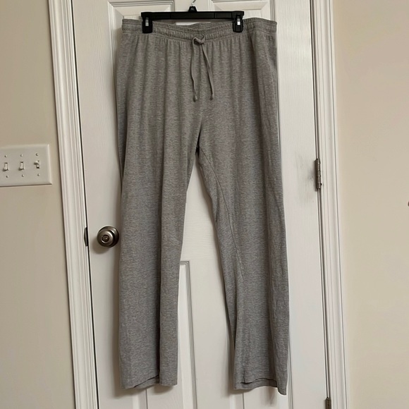 Champion Pants - Champion Gray Lightweight Cotton-Blend Sweatpants Drawstring Waist Size XXL